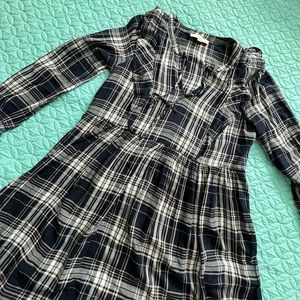 Loft medium flowy plaid dress